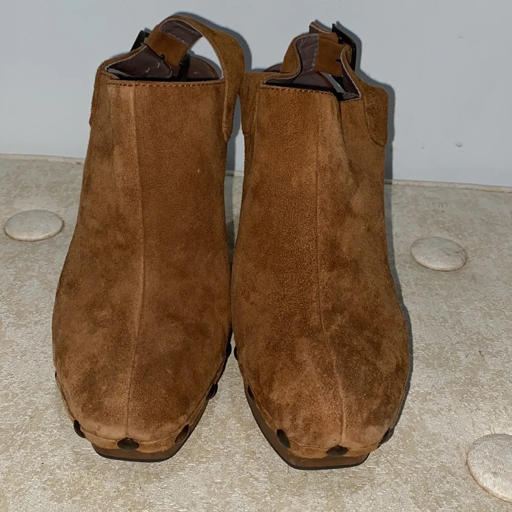Castaner Brown Suede Platform Clog Mule Size 39